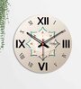 3 D Flower Multicolour Wood & Mdf Wall Clock