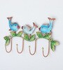 3 Dolphins On Branch  Multicolour Iron  Key Holder