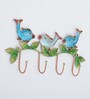 3 Dolphins On Branch  Multicolour Iron  Key Holder