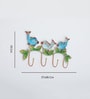3 Dolphins On Branch  Multicolour Iron  Key Holder
