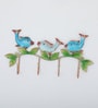 3 Dolphins On Branch  Multicolour Iron  Key Holder