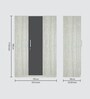 3 Door Wardrobe in Pearl Walnut & Grey Finish