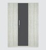 3 Door Wardrobe in Pearl Walnut & Grey Finish