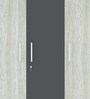 3 Door Wardrobe in Pearl Walnut & Grey Finish