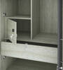 3 Door Wardrobe in Pearl Walnut & Grey Finish