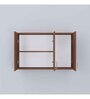 3 Doors Modular Wall Mounted Kitchen Cabinet with Adjustable Shelf in Aisan Walnut Finish