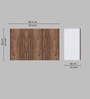 3 Doors Modular Wall Mounted Kitchen Cabinet with Adjustable Shelf in Cochwood Brown & Highland Pine Finish