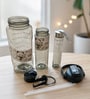 3-in-1 Black Bottle Set with Straw & Lid
