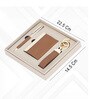 3 in 1 Brown Keychain , Pen and  Card Holder Combo Gift Set