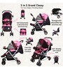 3 In 1 Grand Classy Baby Stroller & Pram In Pink Colour
