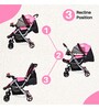3 In 1 Grand Classy Baby Stroller & Pram In Pink Colour