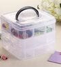 3 Layer 18 Grid Grids Clear Plastic Organizer Jewelry Storage Box