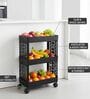 3 Layer Storage Organizer Slim Rack Shelf With Wheels