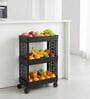 3 Layer Storage Organizer Slim Rack Shelf With Wheels