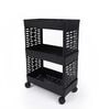 3 Layer Storage Organizer Slim Rack Shelf With Wheels