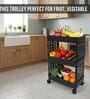 3 Layer Storage Organizer Slim Rack Shelf With Wheels