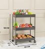 3 Layer Storage Organizer Powder Coated With Wheels