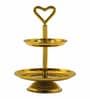 Gold Finish 3-Layer Tiered Metal Diya Stand