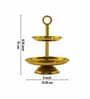 Gold Finish 3-Layer Tiered Metal Diya Stand