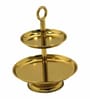 Gold Finish 3-Layer Tiered Metal Diya Stand