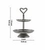 Silver Finish 3-Layer Tiered  Metal Diya Stand