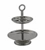 Silver Finish 3-Layer Tiered Metal Diya Stand