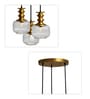 3-Light Ribbed Clear Glass Cluster Hanging Light