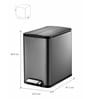 3 Litre Black Stainless Steel Dustbin