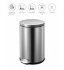 3 Litre Metallic Stainless Steel Dustbin