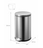 3 Litre Metallic Stainless Steel Dustbin
