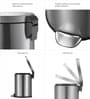 3 Litre Metallic Stainless Steel Dustbin
