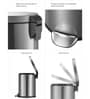 3 Litre Metallic Stainless Steel Dustbin