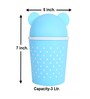 3 Litre Sky Blue Plastic Swing Top Dustbin 