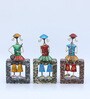 3 Musician Dolls Multicolour Iron Figurines