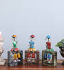 3 Musician Dolls Multicolour Iron Figurines