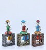 3 Musician Dolls Multicolour Iron Figurines