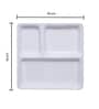 Varmora Plastic Partition Plate With 3 Compartments |100% Food-Grade BPA Free Material | Microwave-Safe, Dishwasher-Friendly | Set of 1