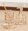 Gold Glass 3Pcs Bath Set