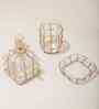 Gold Glass 3Pcs Bath Set