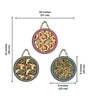 3 Pcs Birds Printed Wooden Circle Set Hanging