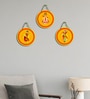 3 Pcs Kathakali Wooden Circle Set Hanging