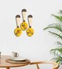 3 Pcs Hands Wooden New Spoons Hanging