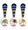 3 Pcs Elephant Wooden New Spoons Hanging