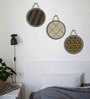3 Pcs Floral Wooden Circle Set Hanging
