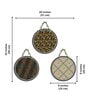 3 Pcs Floral Wooden Circle Set Hanging