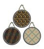 3 Pcs Floral Wooden Circle Set Hanging