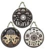 3 Pcs Moon Wooden Circle Set Hanging
