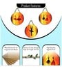 3 Pcs Dancing Girls Wooden Circle Set Hanging