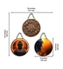 3 Pcs Buddha Wooden Circle Set Hanging
