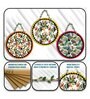 3 Pcs Green Wooden Circle Set Hanging